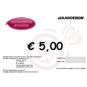 Waardebon &euro; 5,00