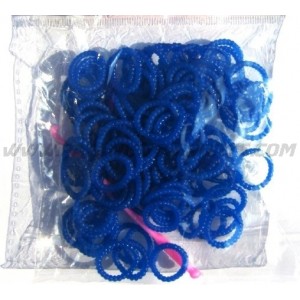 Nopjes Loombands Blauw 100 Stuks