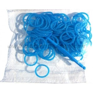 Nopjes Loombands Licht Blauw 100 Stuks