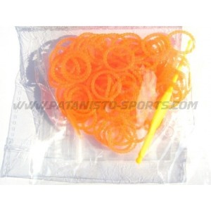 Nopjes Loombands Oranje 100 Stuks