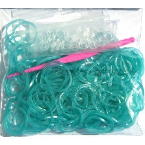 Loombands Jelly Turquoise 200 Stuks