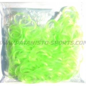 Two Tone Loombands Jelly Groen-Doorzichtig 200 Stuks