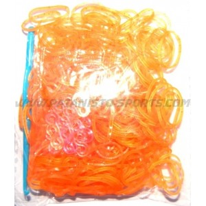 Glitter Loombands Jelly Oranje 300 Stuks