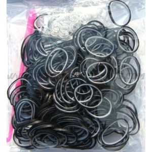 Twin Loombands Zwart-Wit 200 Stuks