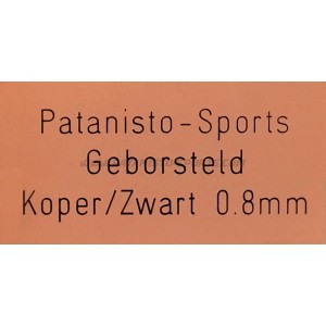 Geborsteld Koper (Brons) - Zwart 0.8mm dik