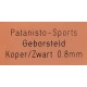 Geborsteld Koper (Brons) - Zwart 0.8mm dik